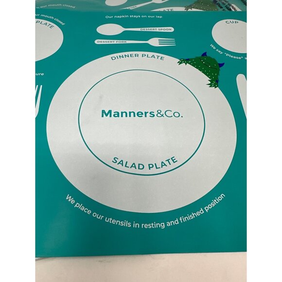 Manners & Co. Set Of 2 Childrens Silicone Table Mats 16x12 - Picture 7 of 8